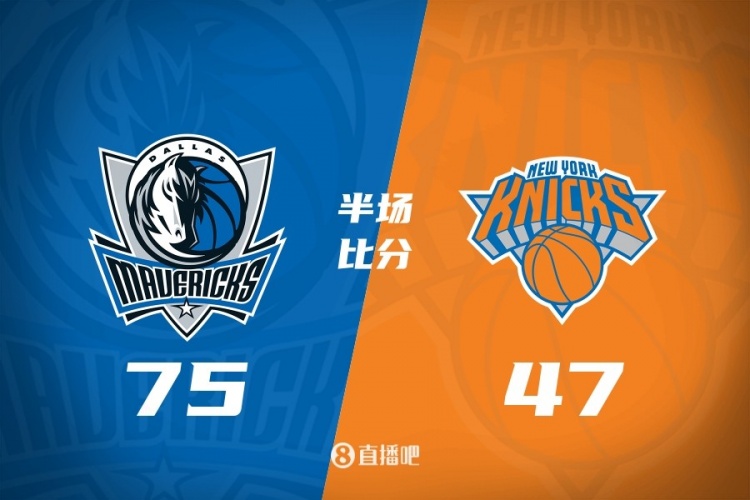 独行侠半场领先尼克斯28分 克里斯蒂6记三分砍18分 罗宾逊12+12